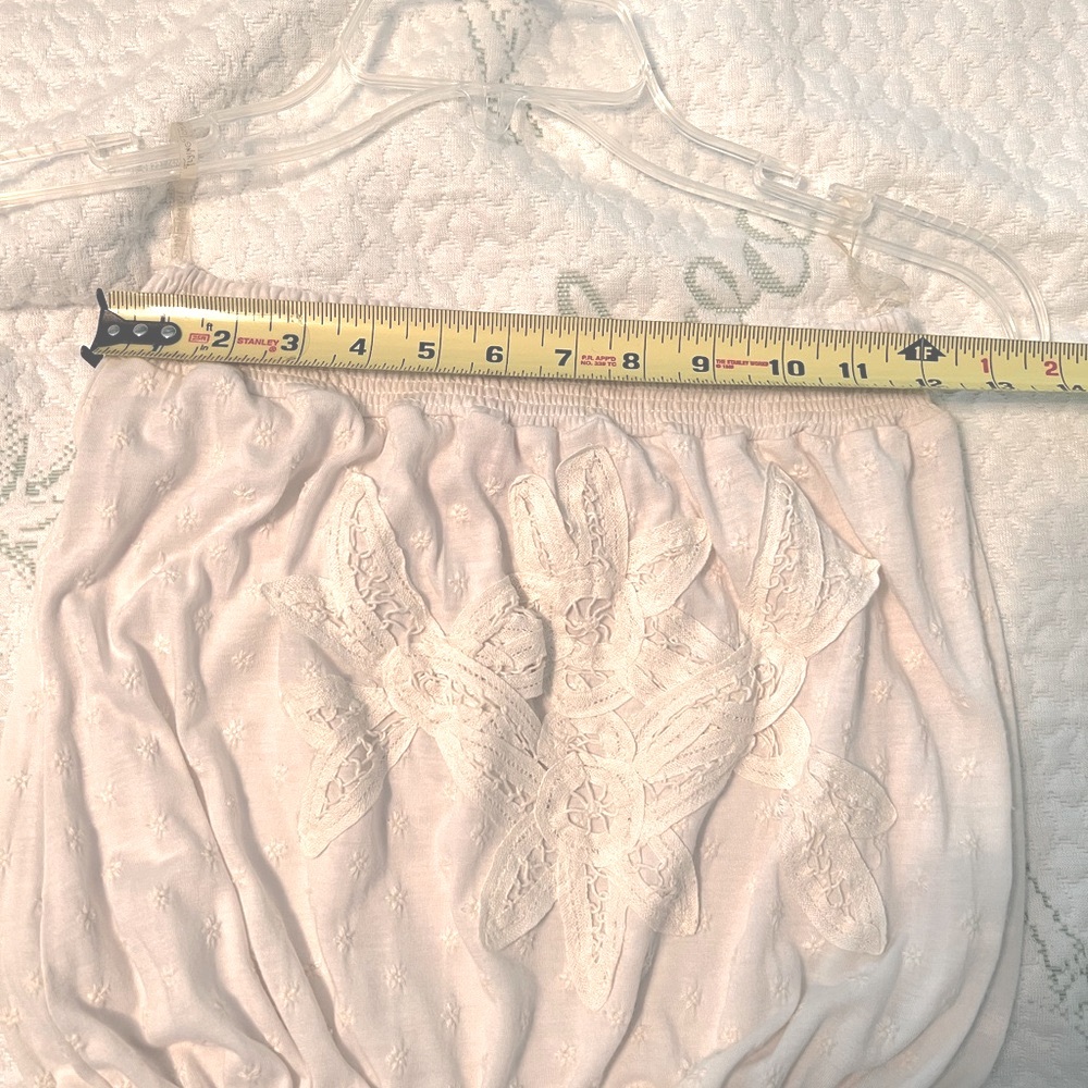 Flying tomato Eyelet Strapless top size M ivory - Picture 3 of 8